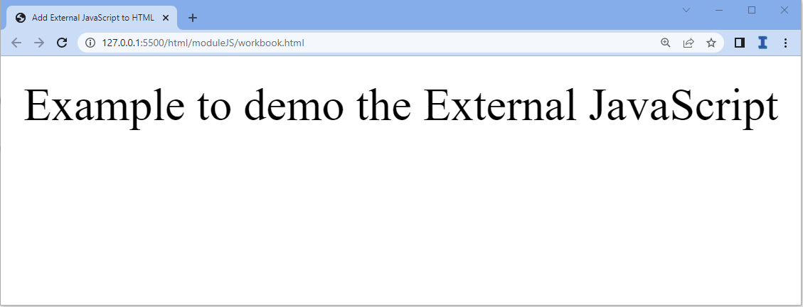 external JavaScript